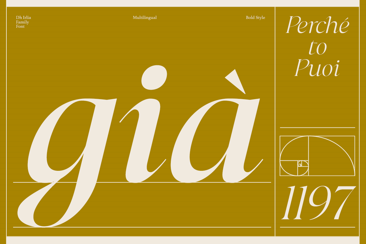 Dh Irlia - 7 Fashion Swash Family, a Serif Font by Dharmas Foundry (Photo 18 of 19)