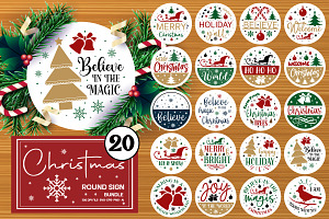 Christmas Round Signs Bundle