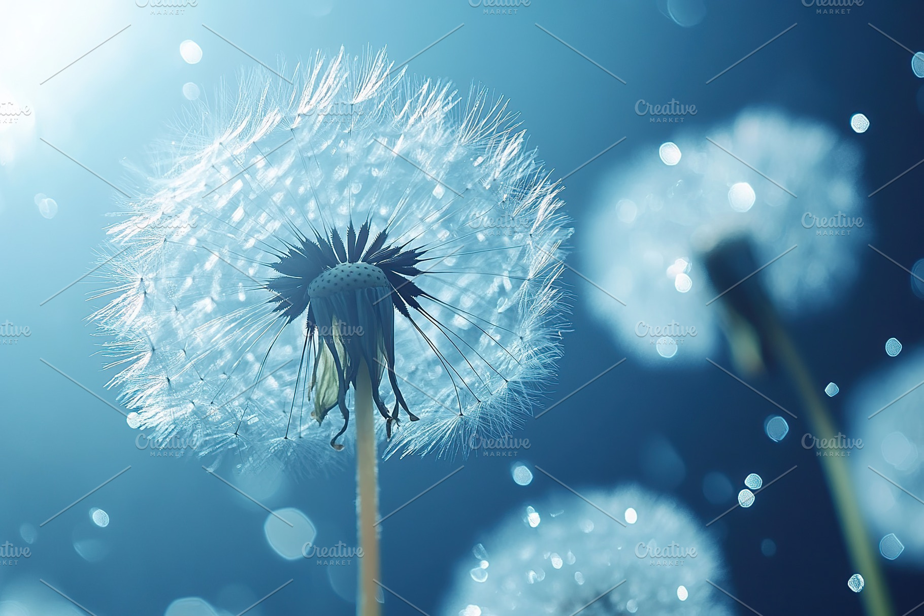 Beautiful spring and summer dandelion flowers, a Nature Photo by AlyaAnd