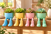 Sneaker Leg Plant Pot 3D STL, a Scene 3D Model by Layerology (Thumbnail 1 of 3)