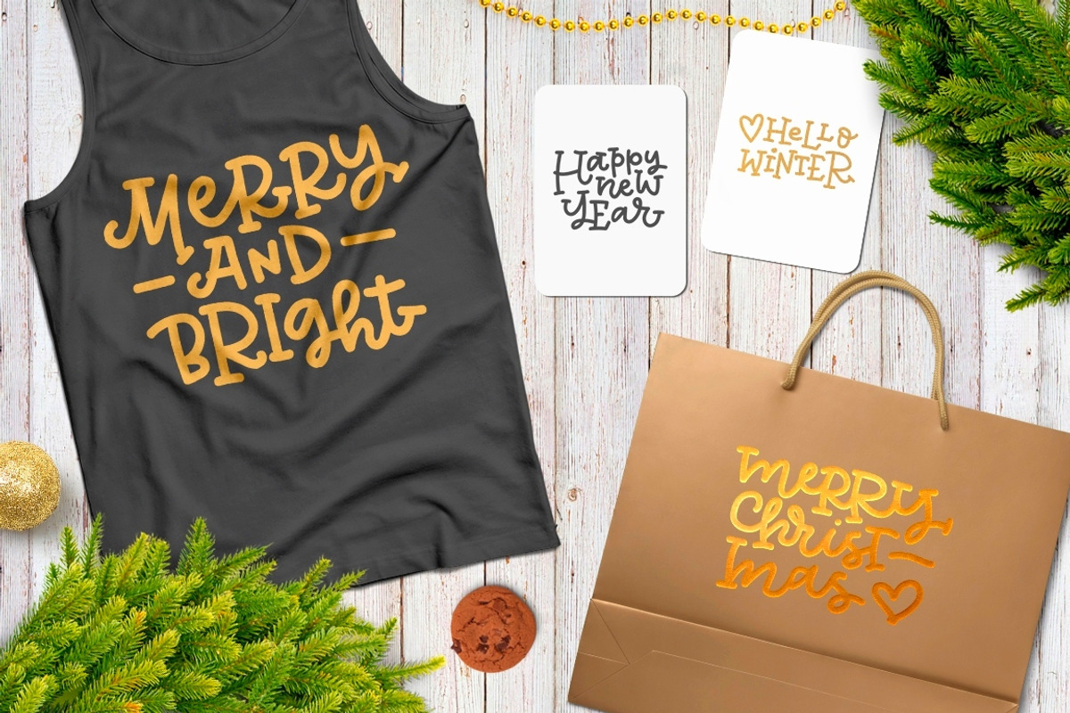 Christmas and New Year Lettering, an Object Graphic by ekzi.letters (Photo 4 of 5)