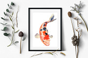 Lotus flowers and koi fish, an Animal Illustration by Hanna Hryharenka (Thumbnail 12 of 13)