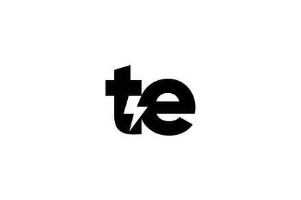 Letter TE ET Electric Logo