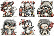 Whimsical Summer Animals Clipart, an Illustration by Black Bird Studio (Thumbnail 4 of 5)
