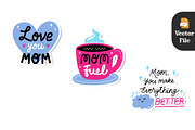 Mother’s Day Vector Stickers Bundle, an Object Graphic by Peacock_design (Thumbnail 6 of 8)