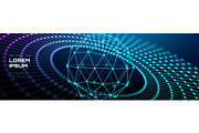 Particle background data with tech, a Technology Illustration by RDShop (Thumbnail 1 of 3)
