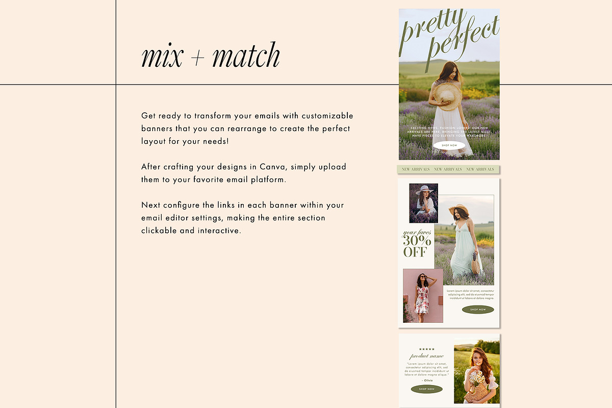 Feminine Canva Email Template Bundle, an Email Template by KikiBunnyCreative (Photo 7 of 11)