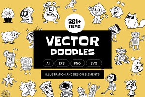 Modern Hand-Drawn Doodles, a Graphic by Helospace