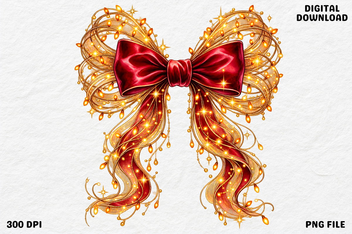 Christmas Red Bow PNG Clipart, an Object Graphic by Zahyl Studio (Photo 1 of 7)