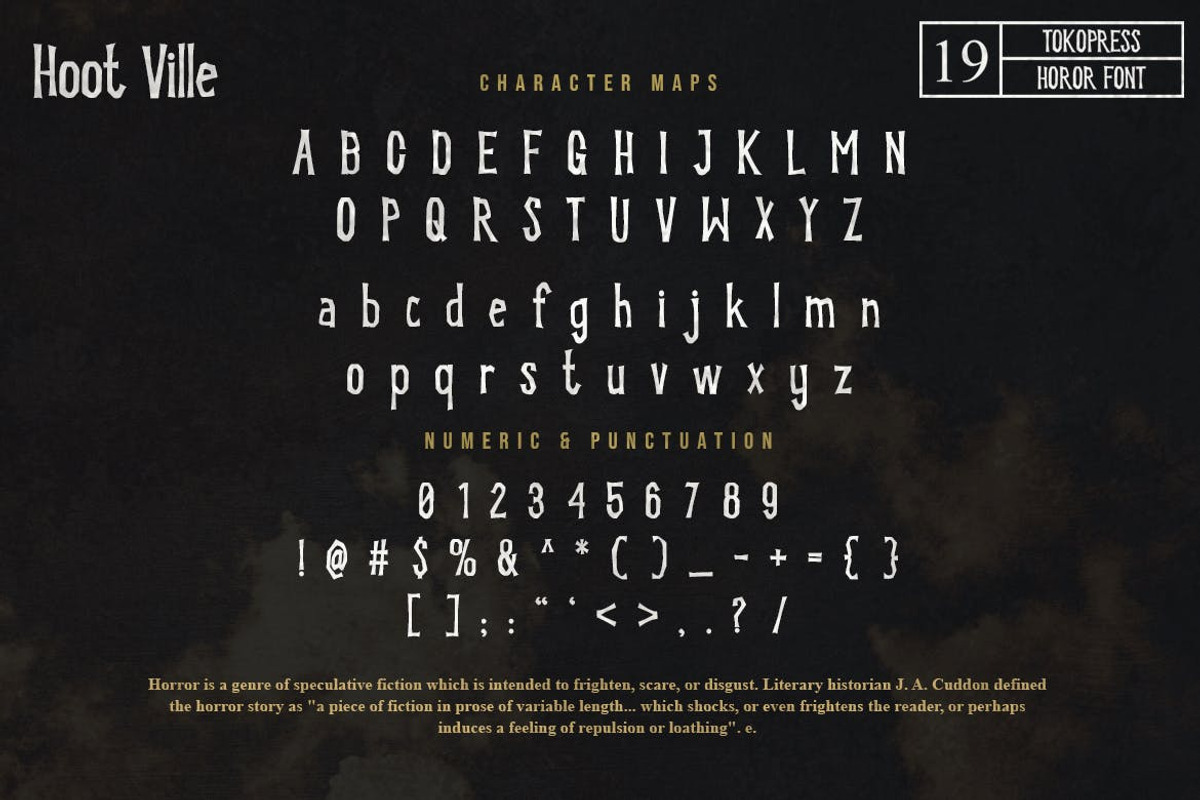 Hoot Ville – Spooky Font, a Sans Serif Font by TokoPress (Photo 4 of 10)