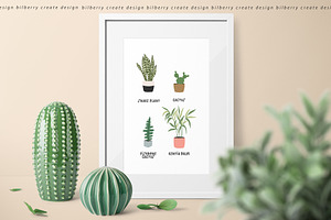 Home Potted Plant Art Set