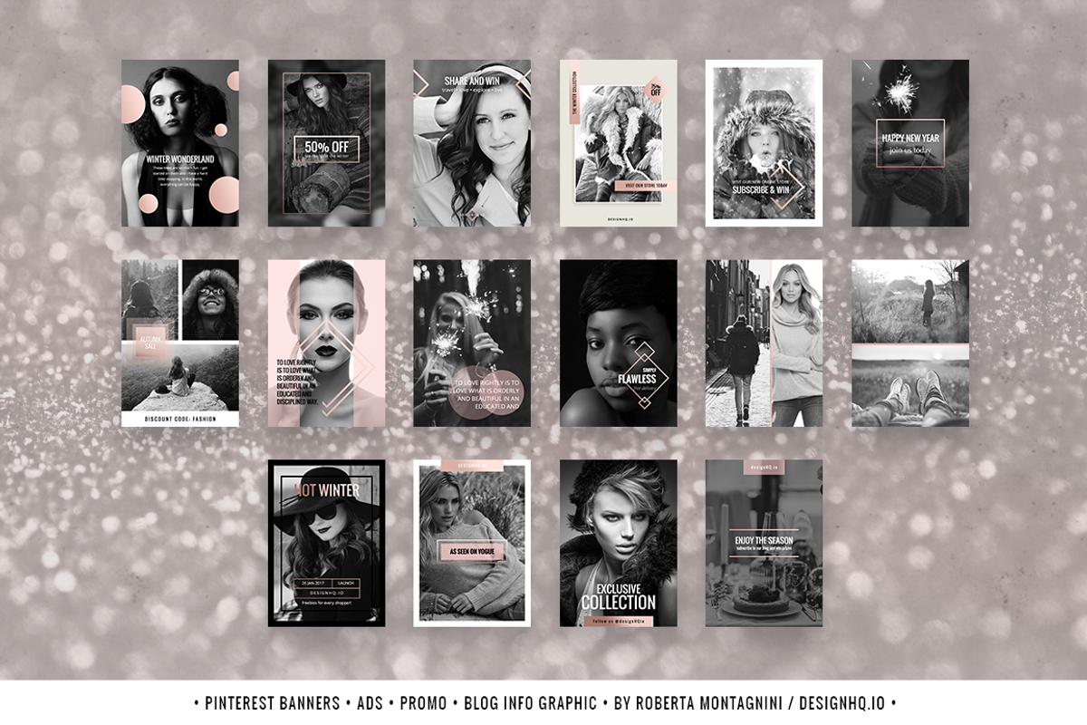 ROSE GOLD | SOCIAL MEDIA BUNDLE, a Social Media Template by DESIGN HQ (Photo 5 of 9)