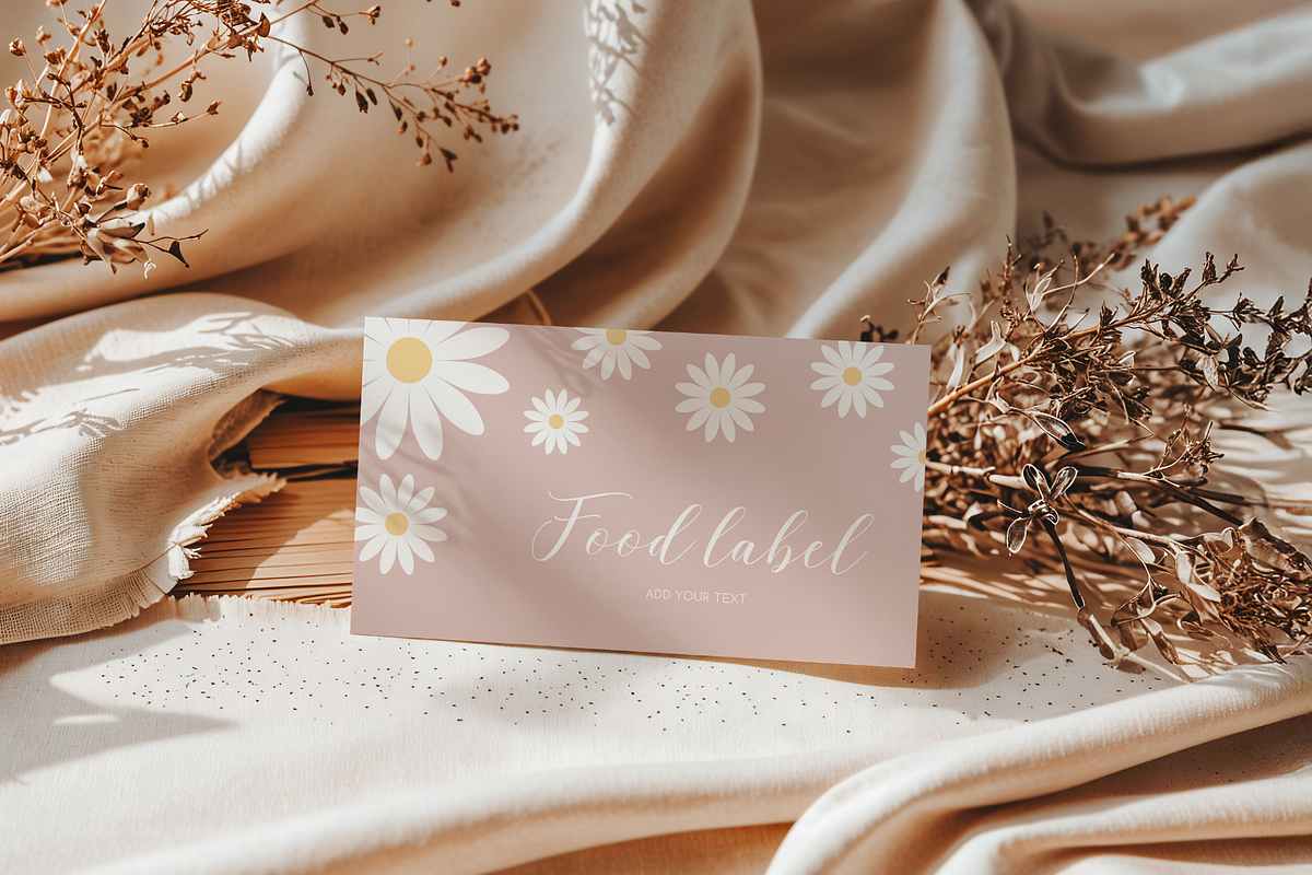 Boho Daisy Food Label Template, an Invitation Template by Digital_Mind (Photo 6 of 6)