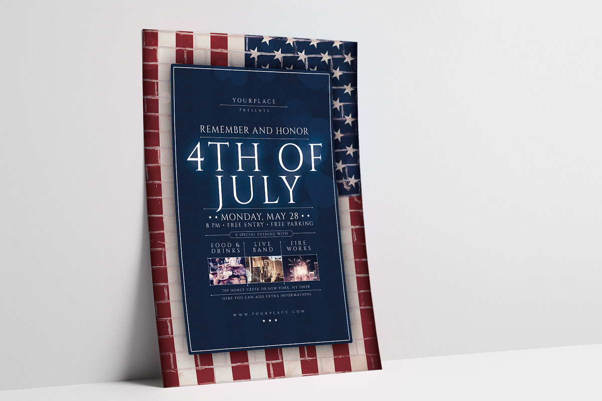 4th of July Flyer / Poster, a Flyer Template by Mariux (Photo 1 of 2)