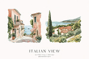 Italian View, a Decorative Illustration by PeDe Designs (Thumbnail 5 of 9)