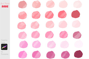 Pink Color Palette Swatch Art Sweety