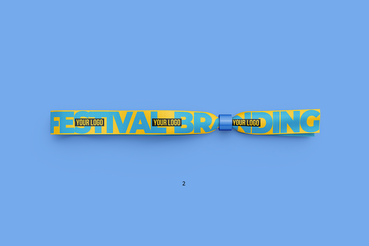 Fabric Wristband Mockup 350x15mm, an Apparel Mockup by easymock (Photo 7 of 8)