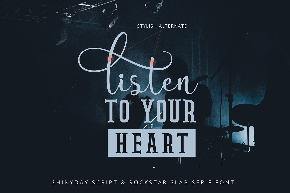 Shinyday & ROCKSTAR font duo preview 4