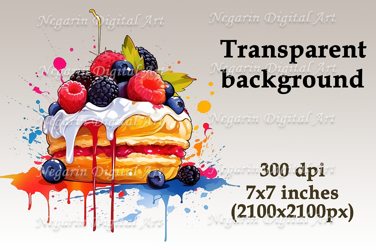 Watercolor French Food Clipart, an Object Graphic by Negarin Digital Art (Photo 8 of 8)