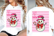 Christmas Wall Art Let It Snow Png, an Illustration by SinaCreation (Thumbnail 4 of 7)