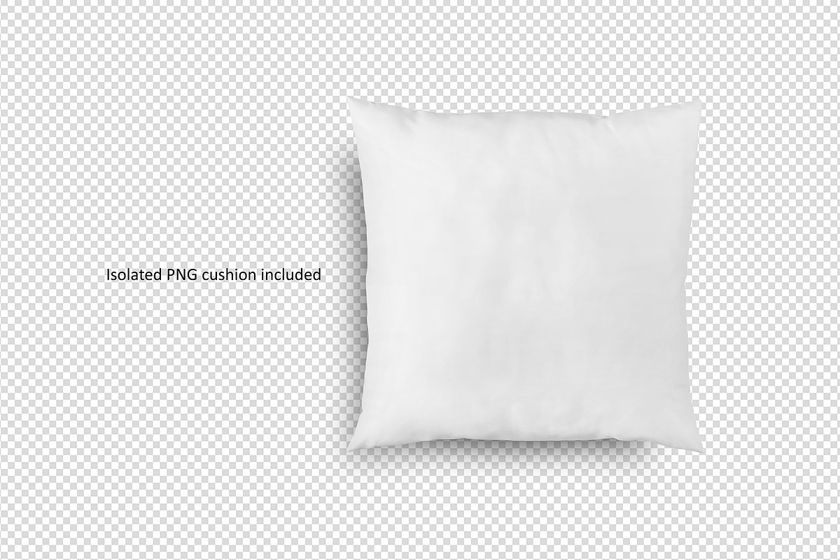 Isolated squaer cushion mockup, a Product Mockup by Dorado Stock (Photo 5 of 7)