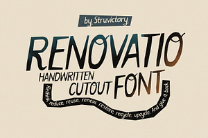 Renovatio - Cutout Handwritten Font