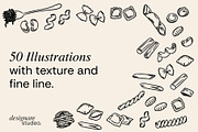 Italian Pastas Illustrations, a Decorative Illustration by ginni illustrations (Thumbnail 3 of 6)