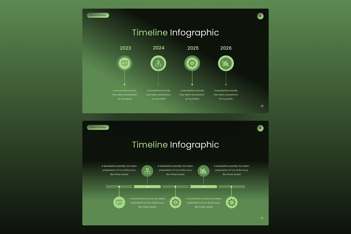 Timeline infographic PowerPoint, a Presentation Template by Premast (Photo 4 of 5)