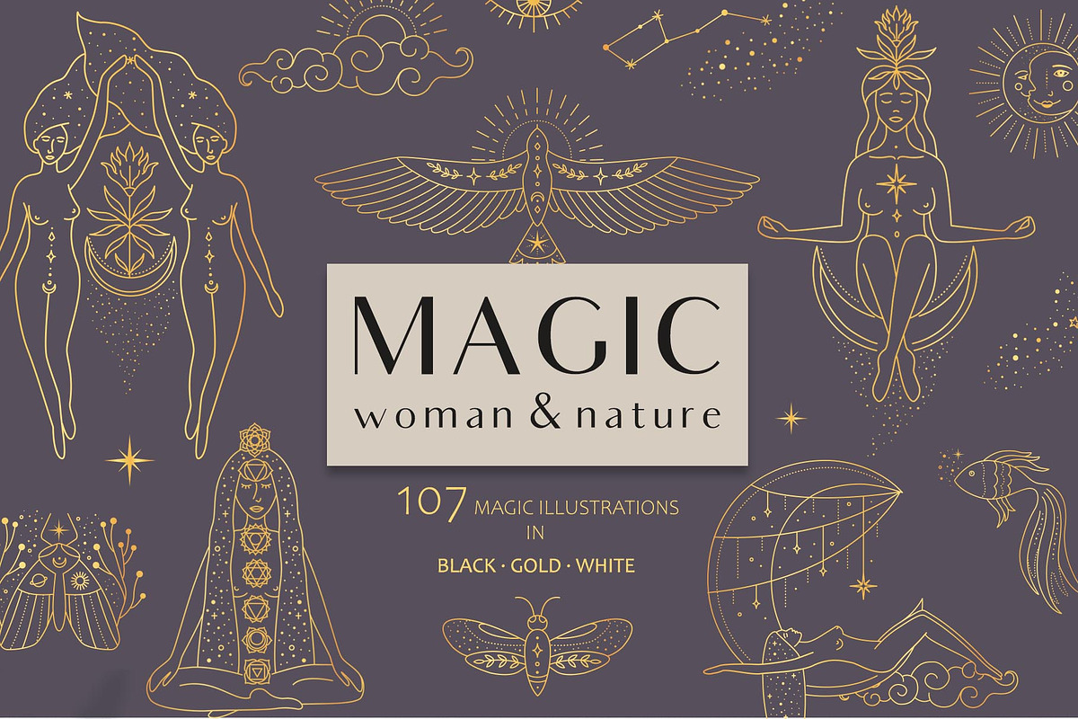Magic woman & nature, a Person Illustration by Alisovna (Photo 1 of 12)