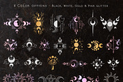 Moon flowers - celestial graphic kit, an Illustration by My Space Garden (Thumbnail 11 of 18)