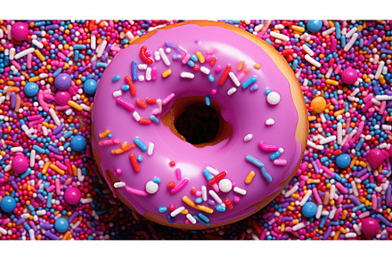 icing sprinkles donut food ai, a Background Photo by pikepicture