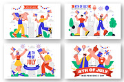 9 4th of July Independence Day, a Seasonal Illustration by denayunebgt (Thumbnail 2 of 3)