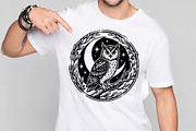Owl Crescent Moon Laurel, an Object Graphic by Artonix (Thumbnail 3 of 4)