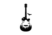 Nature Landscape Guitar Silhouette, an Object Illustration by Creativeshirt (Thumbnail 20 of 31)