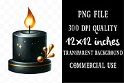 Black Christmas Clipart Set, an Illustration by Designking (Thumbnail 4 of 5)
