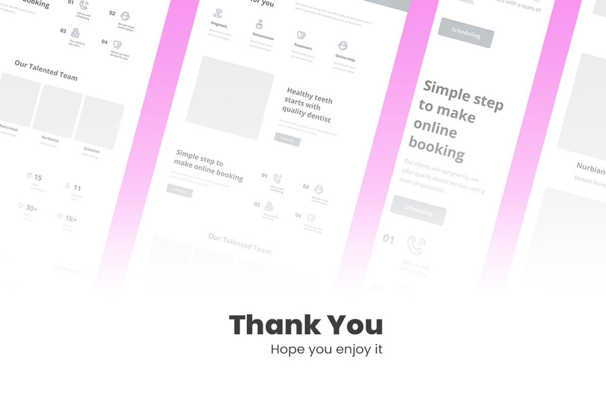 Dentist Clinic Wireframe Website, a Wireframe Template by INSPR STD (Photo 6 of 6)