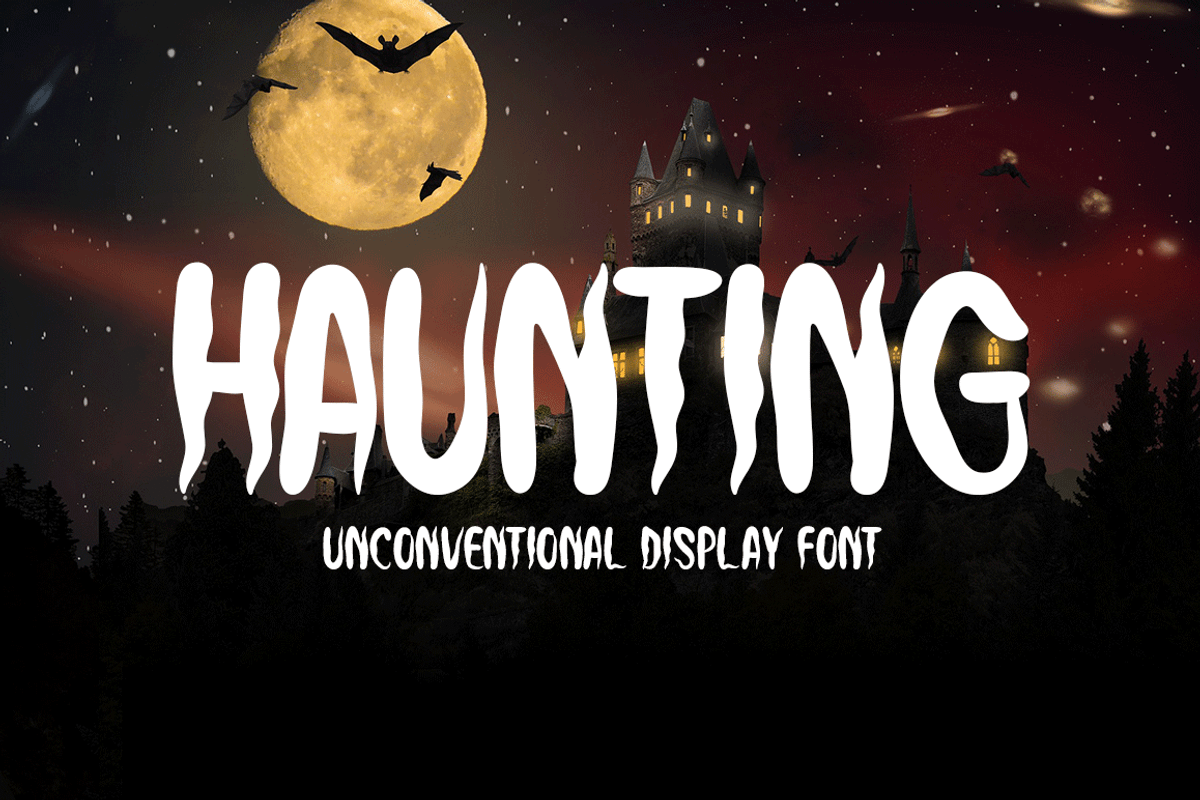 Haunting Typeface, a Handwritten Font by Seemly Fonts (Photo 1 of 6)