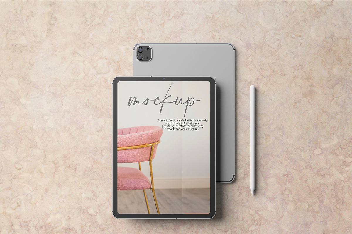 Tablet / iPad Pro Mockups, an iPad Mockup by 2M GRAPHICS DESIGN (Photo 8 of 12)