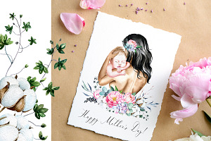 Mother And Newborn Baby Clipart