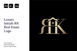 Luxury Initials RK Real Estate Logo, a Branding & Logo Template by Luxury Logos