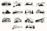 Winter Mountain Ski Resort Set, an Object Graphic by NatalieArtShop (Thumbnail 11 of 12)
