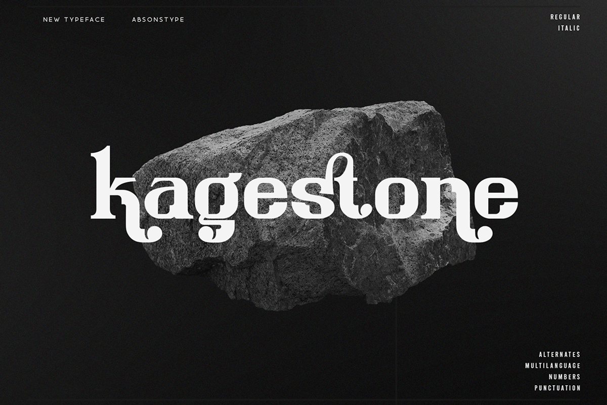 Kagestone - Absonstype, a Serif Font by Absonstype (Photo 1 of 7)