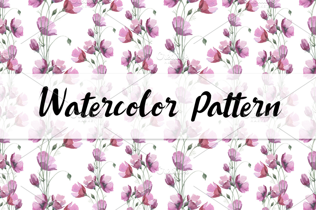 Wild Flowers watercolor PNG set, a Decorative Illustration by WatercolorPNG.com (Photo 6 of 13)