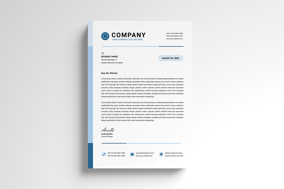 Letterhead | Canva, Word, InDesign, a Brochure Template by Leaflove (Photo 6 of 10)