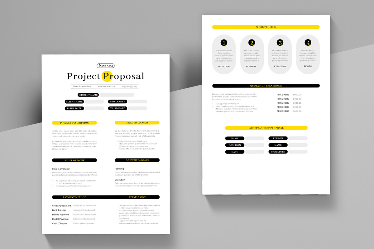 Project Proposal Template, a Stationery Template by ContestDesign (Photo 1 of 2)