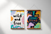 Dino illustration Patterns Posters, an Animal Illustration by OxanaTally (Thumbnail 14 of 14)