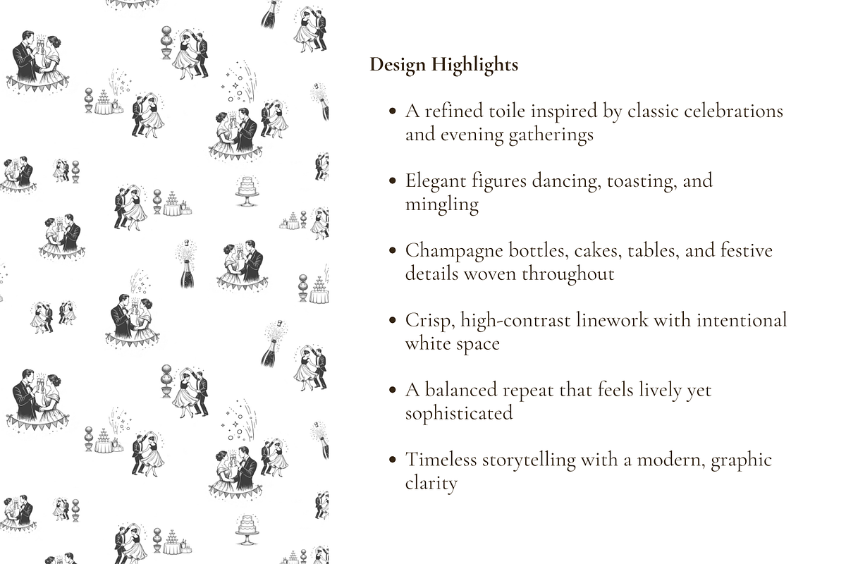 Party Toile de Jouy Seamless Pattern, a Background Graphic by Hughes Studio (Photo 4 of 8)