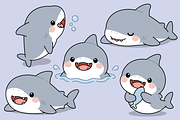 Baby Shark Cartoon Character Set, an Animal Illustration by Artpon Illustration (Thumbnail 2 of 3)
