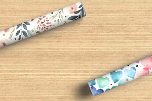 Editable Gift Paper Roll Mockup