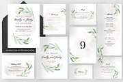 Modern Foliage Wedding Suite, an Invitation Template by Azka Creative (Thumbnail 1 of 5)